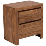 Porter Designs Urban Solid Sheesham Wood Contemporary Nightstand Brown 04-117-04-1426