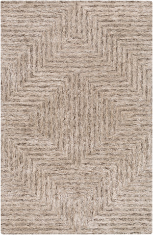 Falcon FLC-8000 Modern Viscose, Wool Rug FLC8000-913 Ivory, Taupe, Dark Brown 70% Viscose, 30% Wool 9' x 13'