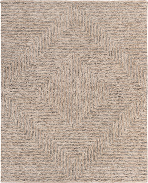 Falcon FLC-8000 Modern Viscose, Wool Rug FLC8000-810 Ivory, Taupe, Dark Brown 70% Viscose, 30% Wool 8' x 10'