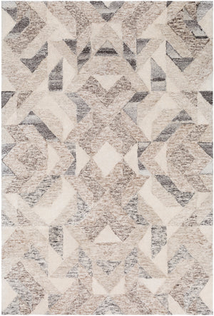 Falcon FLC-8002 Modern Viscose, Wool Rug FLC8002-913 Camel, Dark Brown, Beige, Taupe, Black, Butter 70% Viscose, 30% Wool 9' x 13'