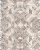 Falcon FLC-8002 Modern Viscose, Wool Rug FLC8002-810 Camel, Dark Brown, Beige, Taupe, Black, Butter 70% Viscose, 30% Wool 8' x 10'