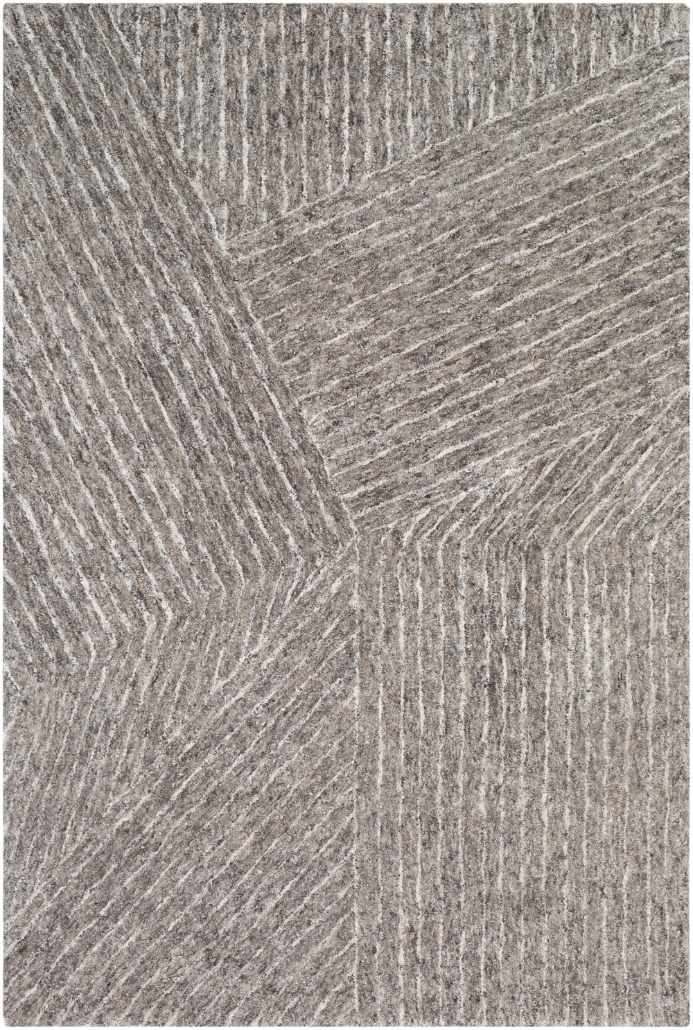 Falcon FLC-8003 Modern Viscose, Wool Rug FLC8003-913 Camel, White, Dark Brown, Taupe 70% Viscose, 30% Wool 9' x 13'