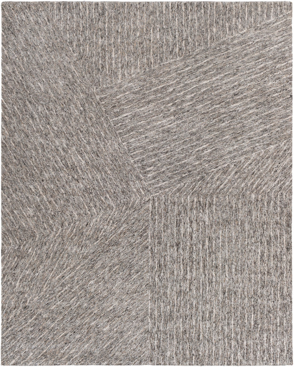 Falcon FLC-8003 Modern Viscose, Wool Rug FLC8003-810 Camel, White, Dark Brown, Taupe 70% Viscose, 30% Wool 8' x 10'