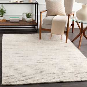 Falcon FLC-8004 Modern Viscose, Wool Rug FLC8004-913 Dark Brown, Beige, Cream 70% Viscose, 30% Wool 9' x 13'