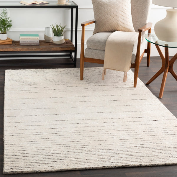 Falcon FLC-8004 Modern Viscose, Wool Rug FLC8004-913 Dark Brown, Beige, Cream 70% Viscose, 30% Wool 9' x 13'