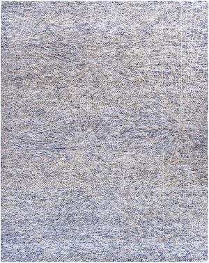 Falcon FLC-8008 Modern Viscose, Wool Rug FLC8008-810 Navy, Khaki, Cream 70% Viscose, 30% Wool 8' x 10'