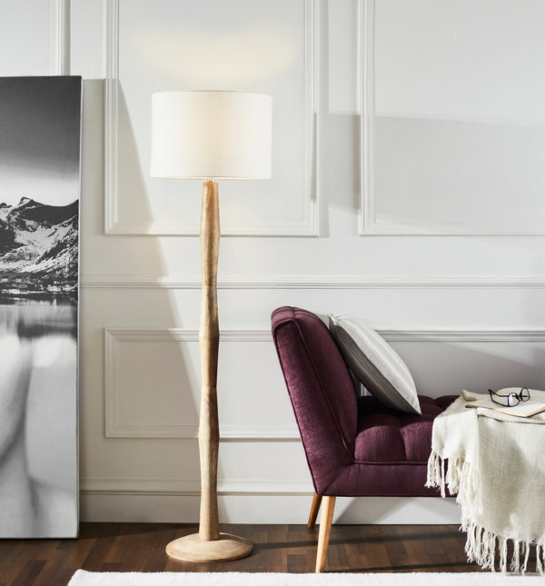 Safavieh Brodie Floor Lamp Natural Wood FLL2002A