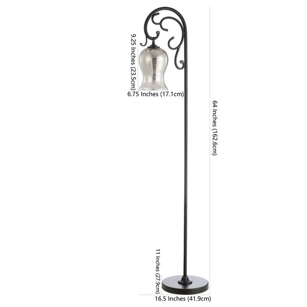 Safavieh Meridia Floor Lamp in Black FLL4057A