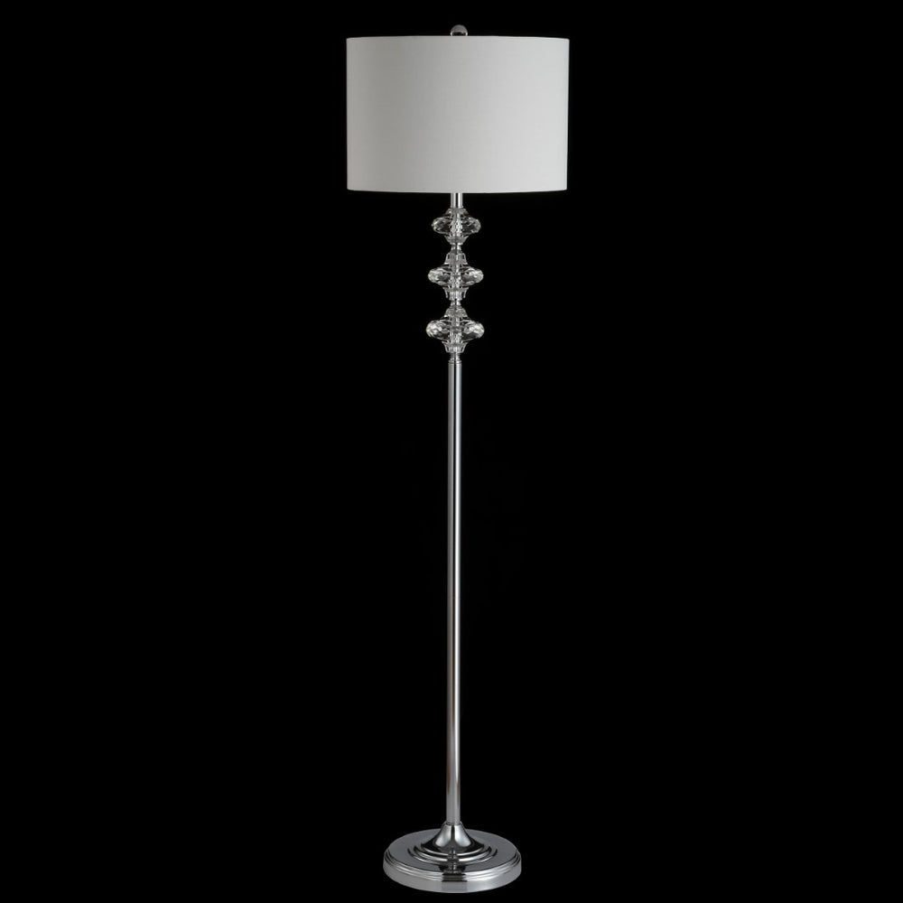 Safavieh Lottie Floor Lamp White / Chrome FLL4067A 889048650602