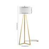 Deisa Floor Lamp - Glamorous Mid-Century Design with Gold Tripod Base & Chic White Drum Shade