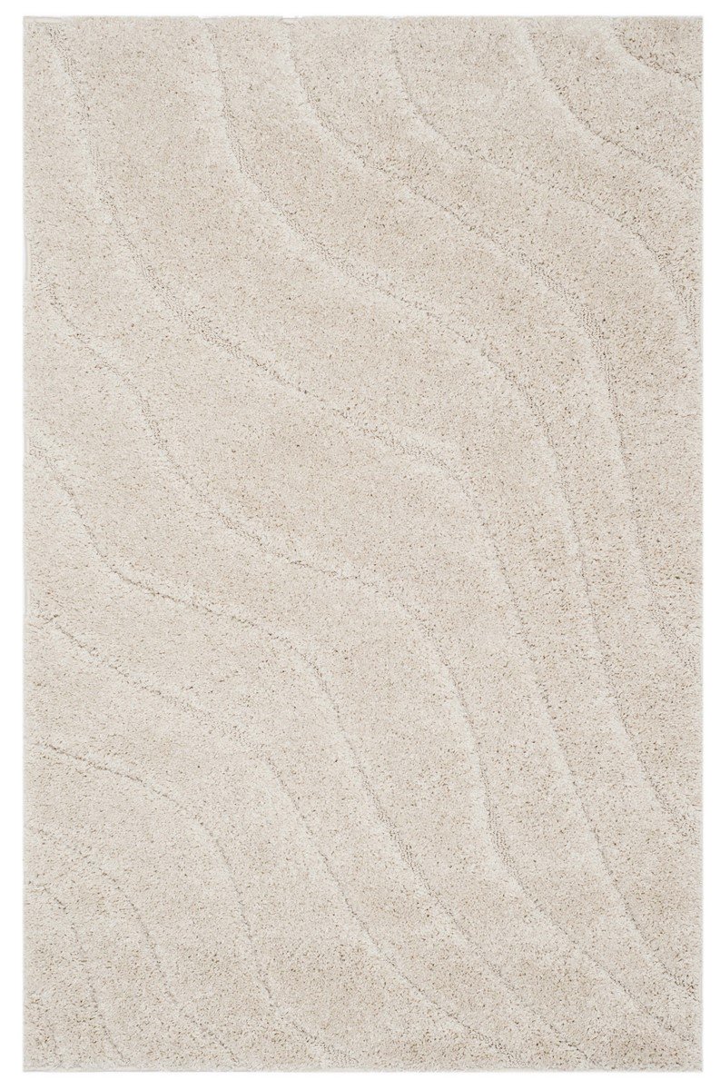 Shag Luxurious Power Loomed Rectangle Rug with Soft Polypropylene Pile and Jute Weft Backing