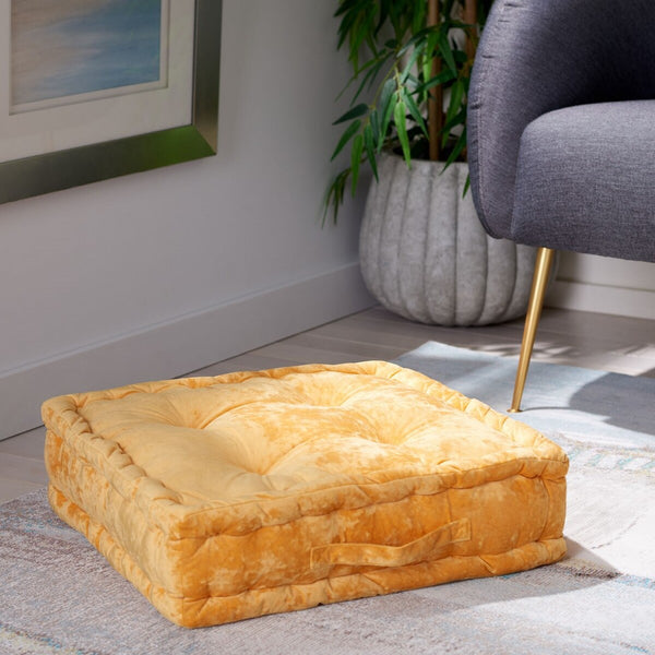 Belia Floor Pillow - Glamorous Velvet Cushion for Oscar Parties, Easy Transport with Handle