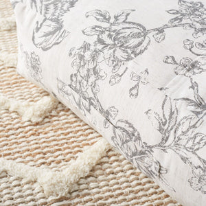 Safavieh Labelle Floor Pillow Beige/Black Poly/Poly FLP1011A