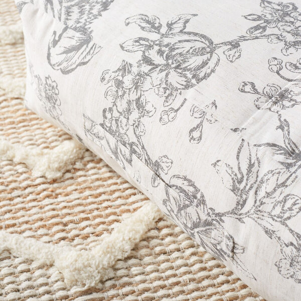 Safavieh Labelle Floor Pillow Beige/Black Poly/Poly FLP1011A