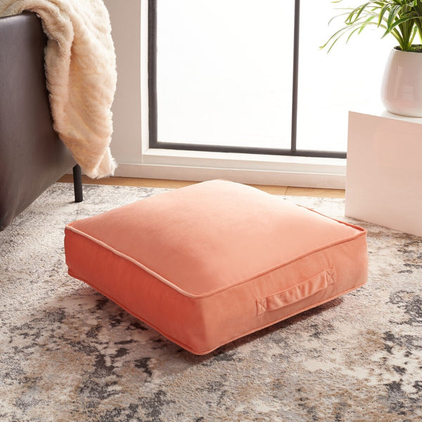 Safavieh Dulcie Floor Pillow Peach Pink Poly/Poly FLP1015A