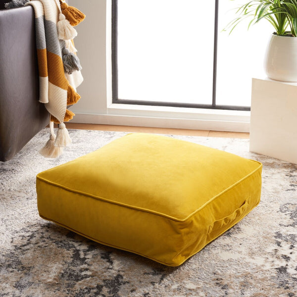 Safavieh Dulcie Floor Pillow Yellow Poly/Poly FLP1015D