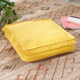 Safavieh Grema Floor Pillow Yellow 100% Cotton  FLP1018B