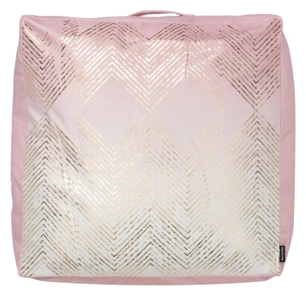 Safavieh Sarla Floor Pillow Pink / Gold 100% Polyester With Polyfill FLP1024A-2626RD