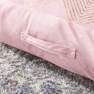 Safavieh Sarla Floor Pillow Pink / Gold 100% Polyester With Polyfill FLP1024A-2626RD