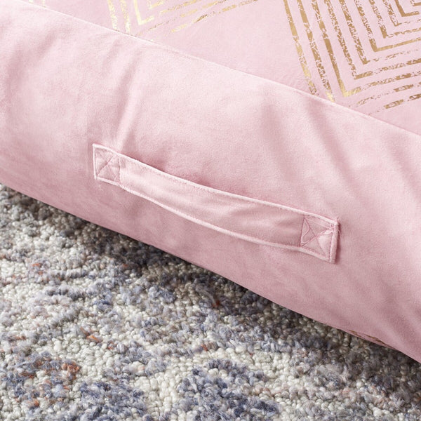Safavieh Sarla Floor Pillow Pink / Gold 100% Polyester With Polyfill FLP1024A-2626RD