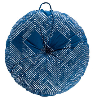 Safavieh Sarla Floor Pillow Navy / Silver 100% Polyester With Polyfill FLP1024B-2626RD