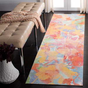 Florist 100 Florist 154 Country & Floral Power Loomed 100% Polyester Rug Yellow / Plum