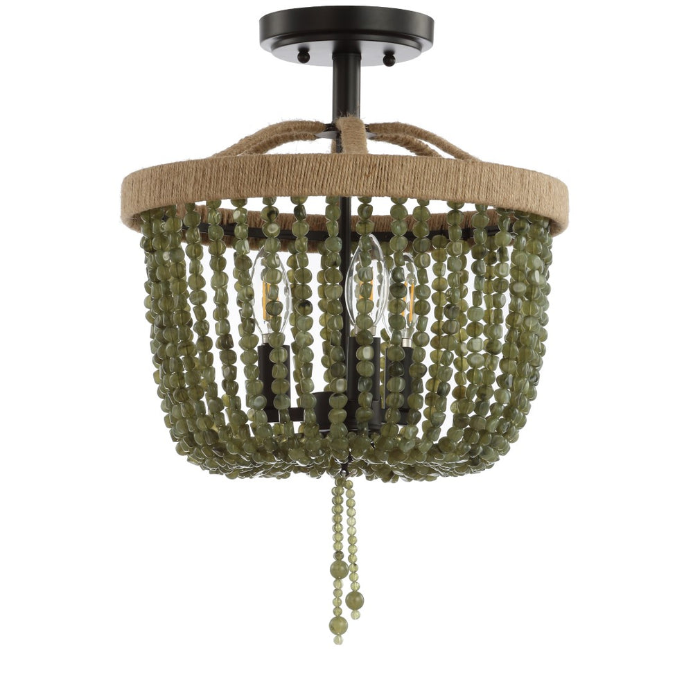 Safavieh Davin Flush Mount Black FLU4040A 889048618282