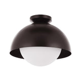 Safavieh Syluna, 14 Inch, Oil Rubbed Bronze/White, Iron Flush Mount Oil Rubbed Bronze / White Metal FLU4101A