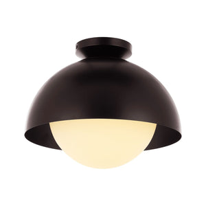 Safavieh Syluna, 14 Inch, Oil Rubbed Bronze/White, Iron Flush Mount Oil Rubbed Bronze / White Metal FLU4101A