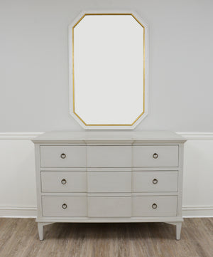 Zeugma FM170 PEARL WHITE & GOLD Wall Mirror