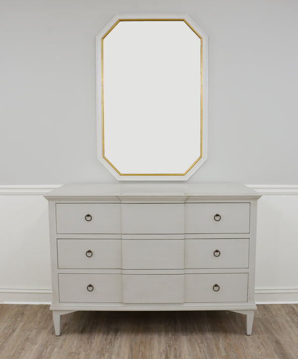 Zeugma FM170 PEARL WHITE & GOLD Wall Mirror