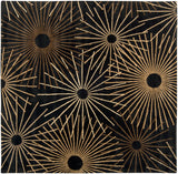 Forum FM-7090 Modern Wool Rug FM7090-99SQ Black, Dark Brown, Khaki, Camel, Wheat 100% Wool 9'9" Square