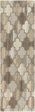 Forum FM-7208 Cottage Wool Rug FM7208-312 Dark Brown, Charcoal, Taupe, Khaki, Beige, Camel, Black 100% Wool 3' x 12'