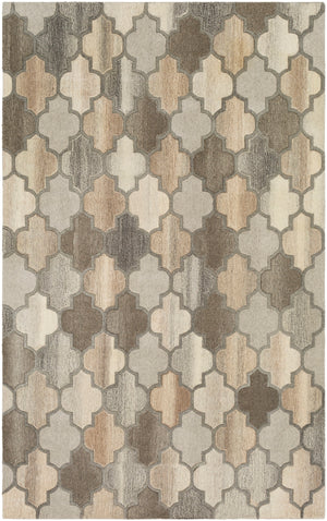 Forum FM-7208 Cottage Wool Rug FM7208-912 Dark Brown, Charcoal, Taupe, Khaki, Beige, Camel, Black 100% Wool 9' x 12'