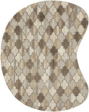 Forum FM-7208 Cottage Wool Rug FM7208-810KDNY Dark Brown, Charcoal, Taupe, Khaki, Beige, Camel, Black 100% Wool 8' x 10' Kidney