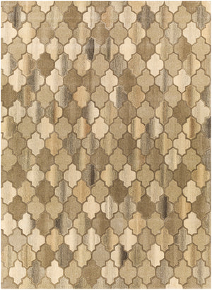 Forum FM-7208 Cottage Wool Rug FM7208-811 Dark Brown, Charcoal, Taupe, Khaki, Beige, Camel, Black 100% Wool 8' x 11'