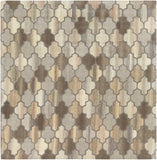 Forum FM-7208 Cottage Wool Rug FM7208-99SQ Dark Brown, Charcoal, Taupe, Khaki, Beige, Camel, Black 100% Wool 9'9" Square