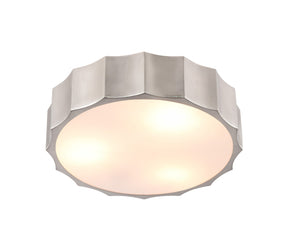 Bethel Shiny Nickel Flush Mount in Iron