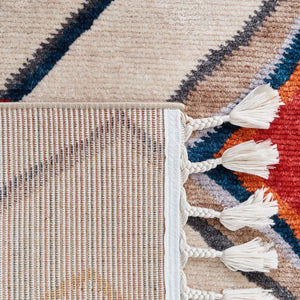 Farmhouse 599 Bohemian Power Loomed 100% Polyester Rug Ivory / Gold