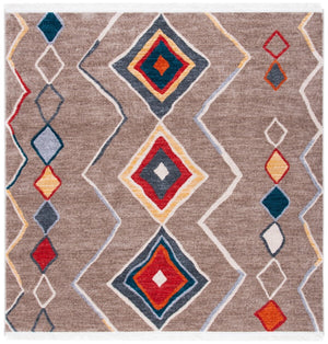 Farmhouse 599 Bohemian Power Loomed 100% Polyester Rug Beige / Gold