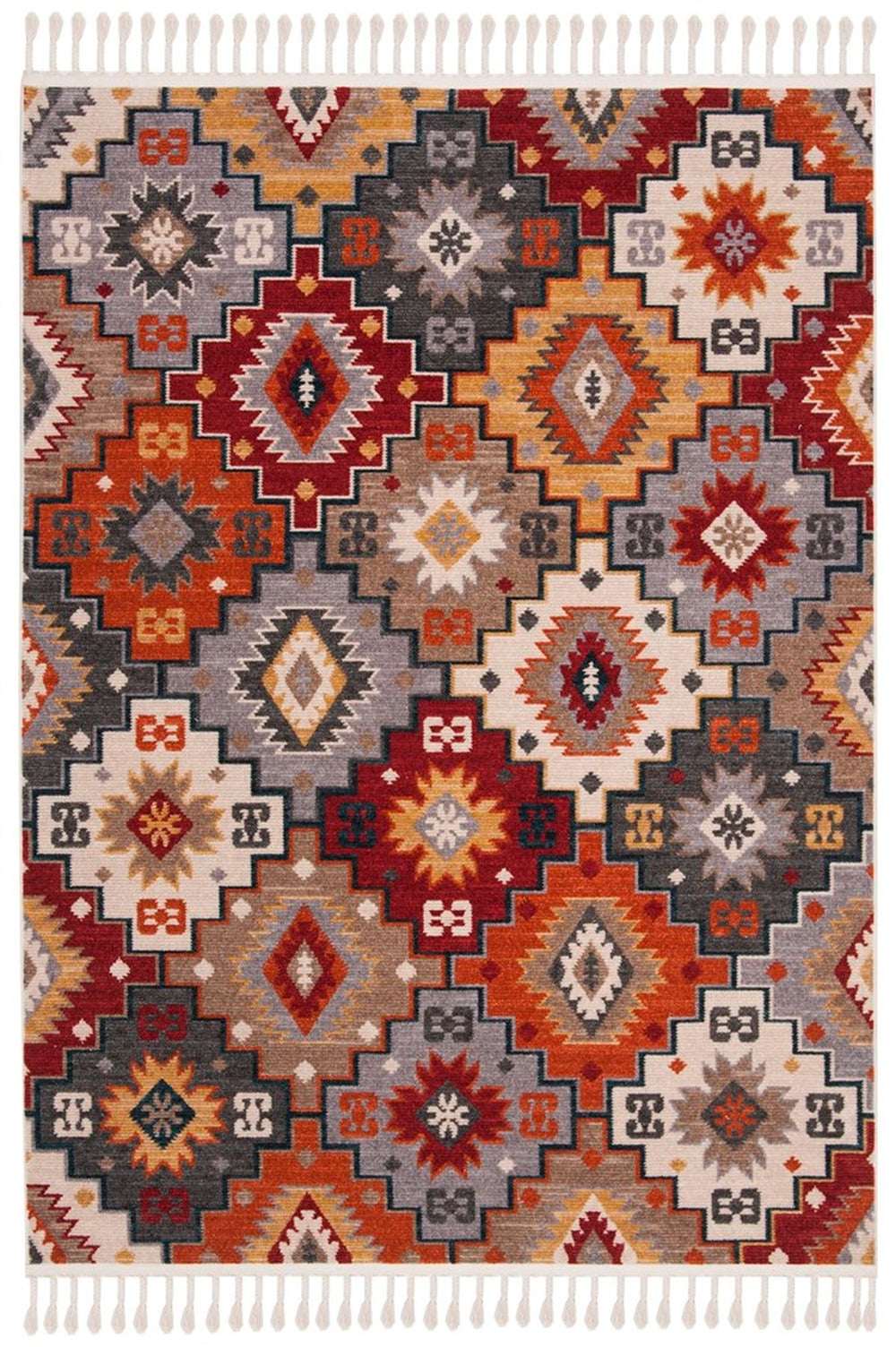 Safavieh Farmhouse 805 Powerloomed 75% Polyester 21% Cotton 4% Latex Traditional Rug FMH805F-3