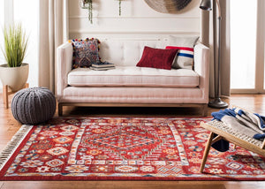 Safavieh Farmhouse 814 POWER LOOMED 75% Polyester 21% Cotton 4% Latex Traditional Rug FMH814Q-3