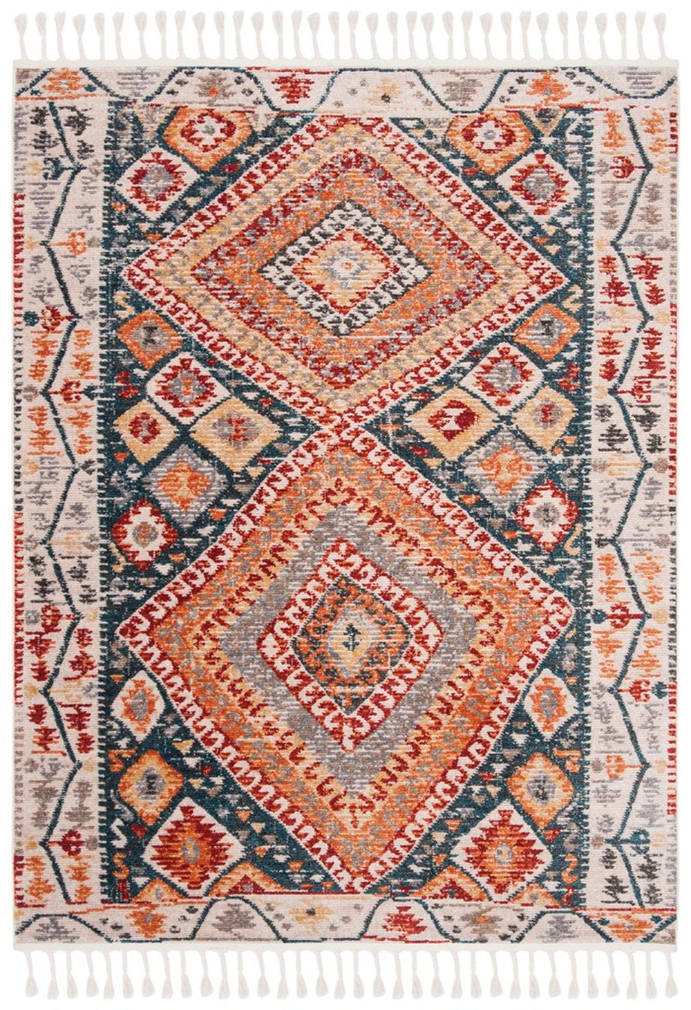 Safavieh Farmhouse 816 POWER LOOMED 75% Polyester 21% Cotton 4% Latex Traditional Rug FMH816A-3