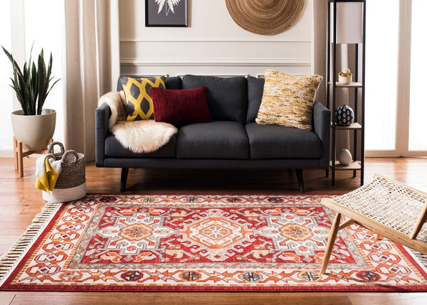 Safavieh Farmhouse 825 POWER LOOMED 75% Polyester 21% Cotton 4% Latex Traditional Rug FMH825A-3