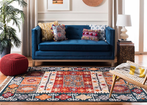 Safavieh Farmhouse 847 POWER LOOMED 75% Polyester 21% Cotton 4% Latex Traditional Rug FMH847A-3