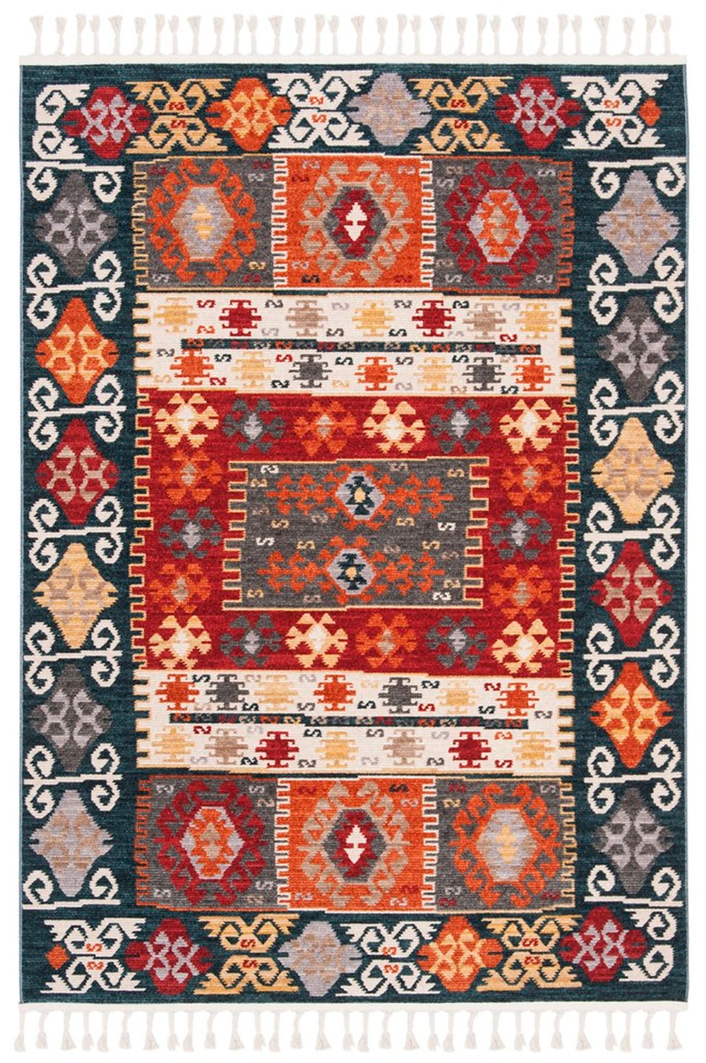 Safavieh Farmhouse 847 POWER LOOMED 75% Polyester 21% Cotton 4% Latex Traditional Rug FMH847A-3