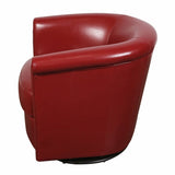 Porter Designs Marvel Contemporary Leather-Look Swivel Accent Chair Contemporary Accent - Swivel Red 02-201C-06-204