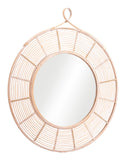 Lobo Rattan, MDF, Glass Modern Commercial Grade Mirror