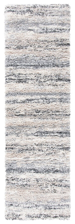 Fontana Shag  800 Fontana Shag 842 Shag & Flokati Power Loomed Polypropylene Pile Rug Ivory / Grey