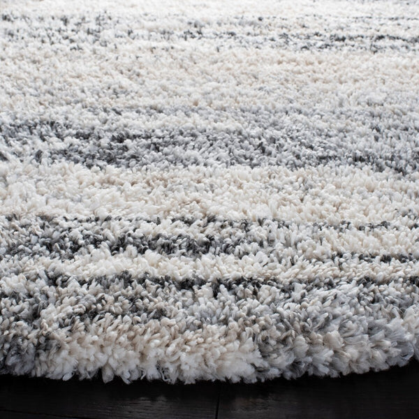 Fontana Shag  800 Fontana Shag 842 Shag & Flokati Power Loomed Polypropylene Pile Rug Ivory / Grey